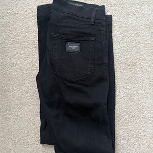 Dolce & Gabbana Black Denim Slim Jeans